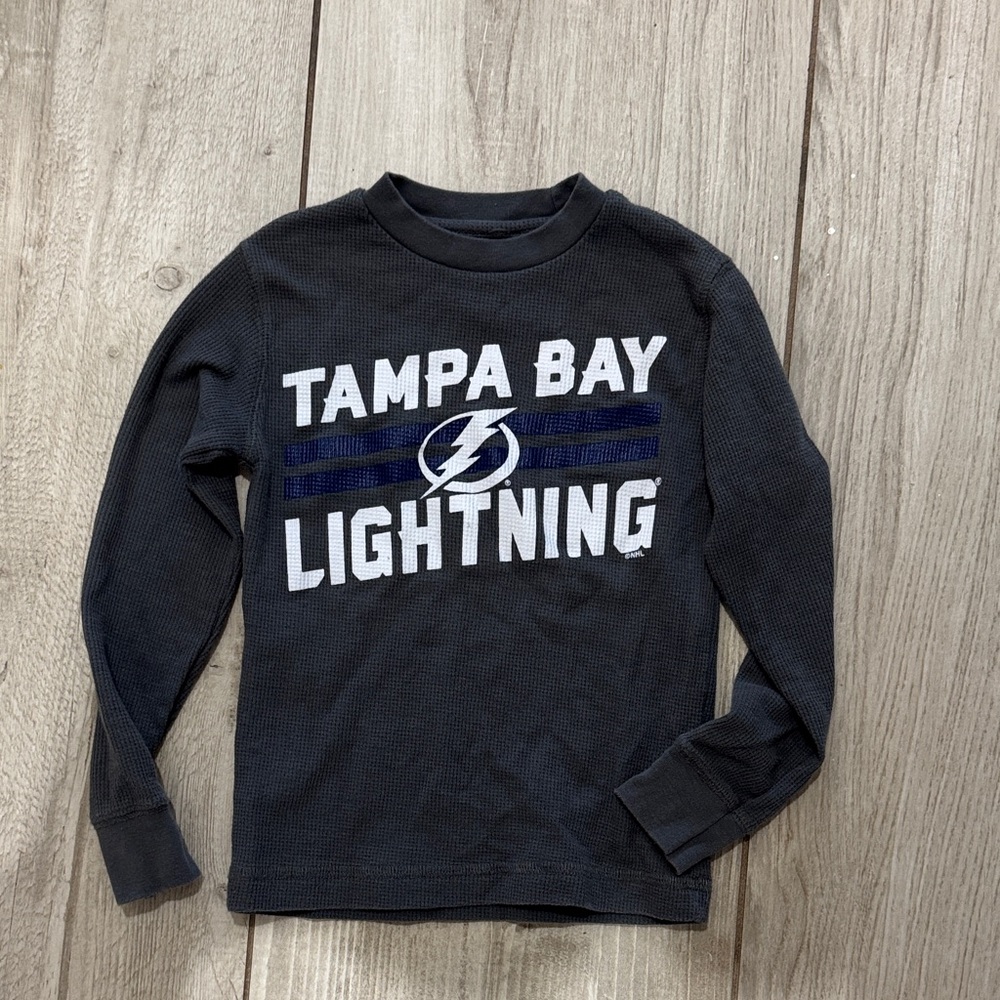 NHL Tampa Bay Lightning Kids Long Sleeve Tee - Dark Gray